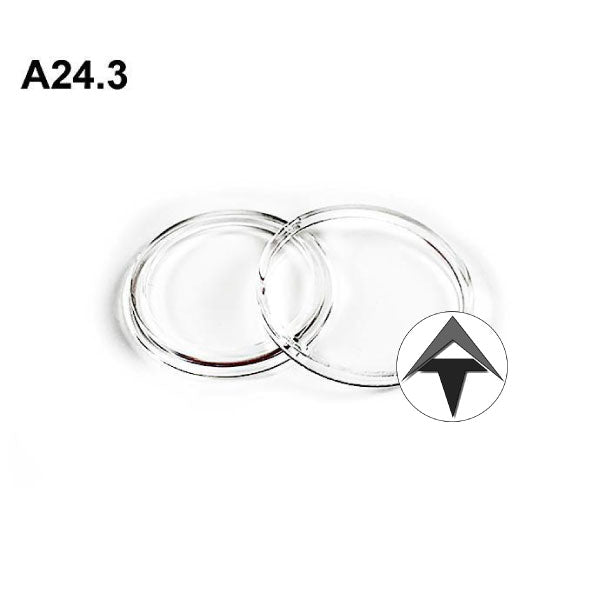 5 Coin Capsules & 5 Coin Stands For QUARTERS - Direct Fit Airtight 24mm Holders