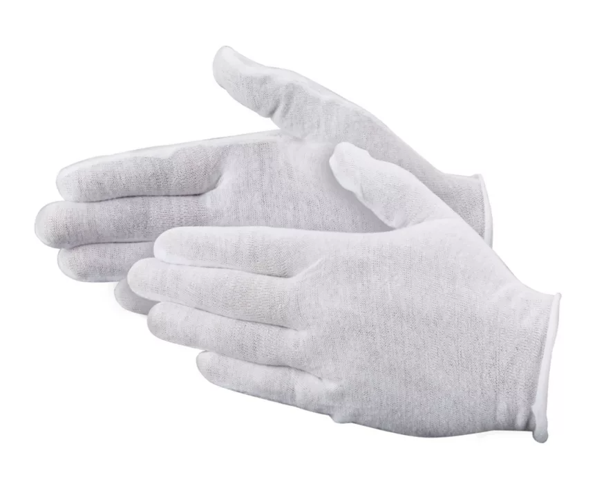 Men's White Cotton Inspection Gloves