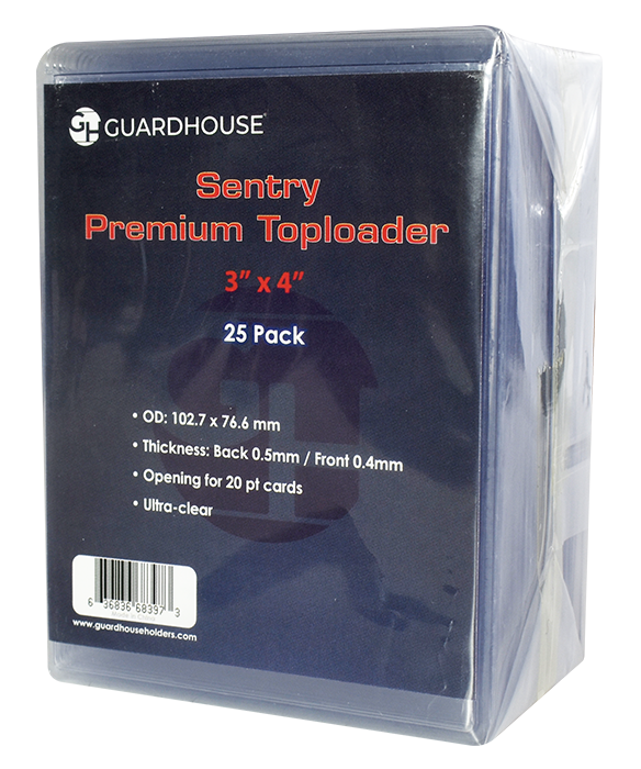 BCW Topload Premium Card Holders, 3 x 4 - 25 pack
