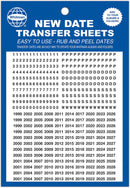 Whitman Date Transfer Sheets - Black