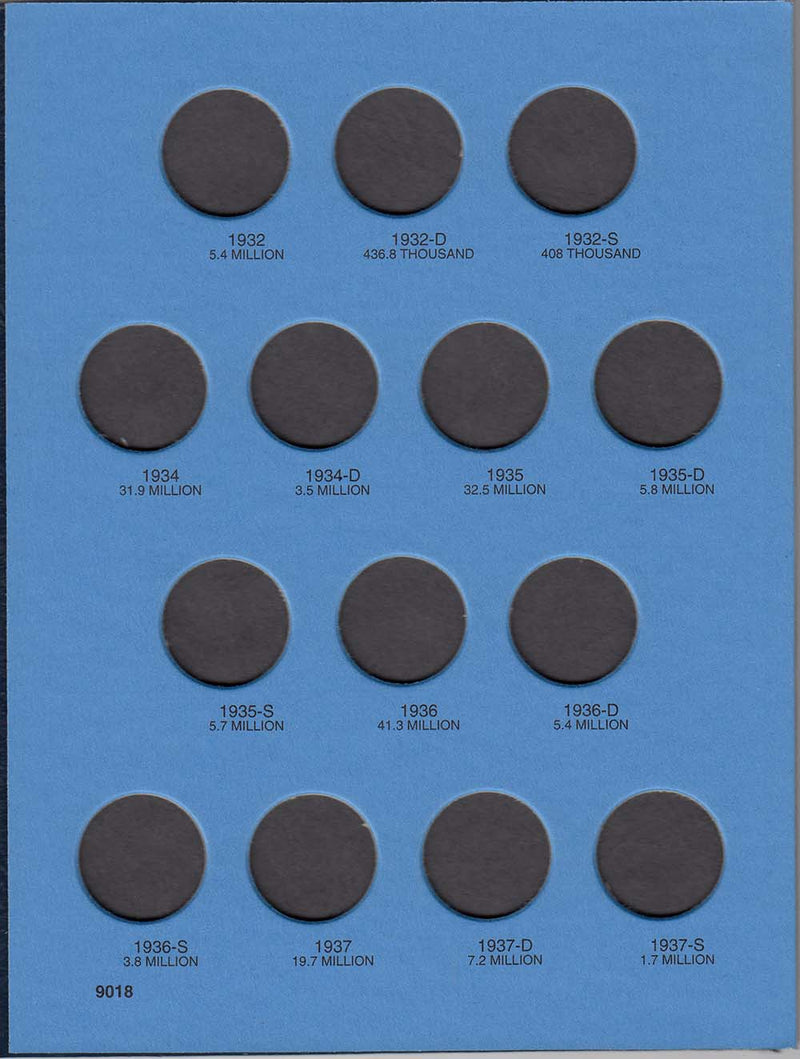 Whitman Folder: Washington Quarters #1: 1932-1947 #9018