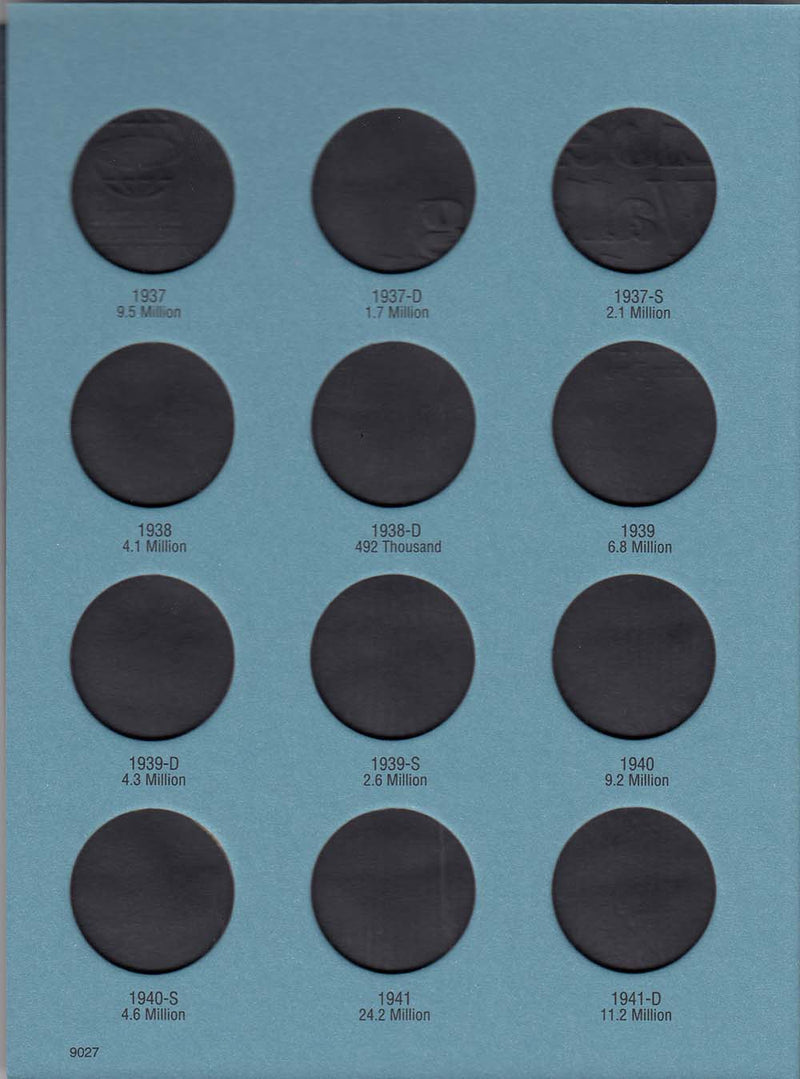 Whitman Folder: Walking Liberty Half Dollars #2- 1937-1947 #9027