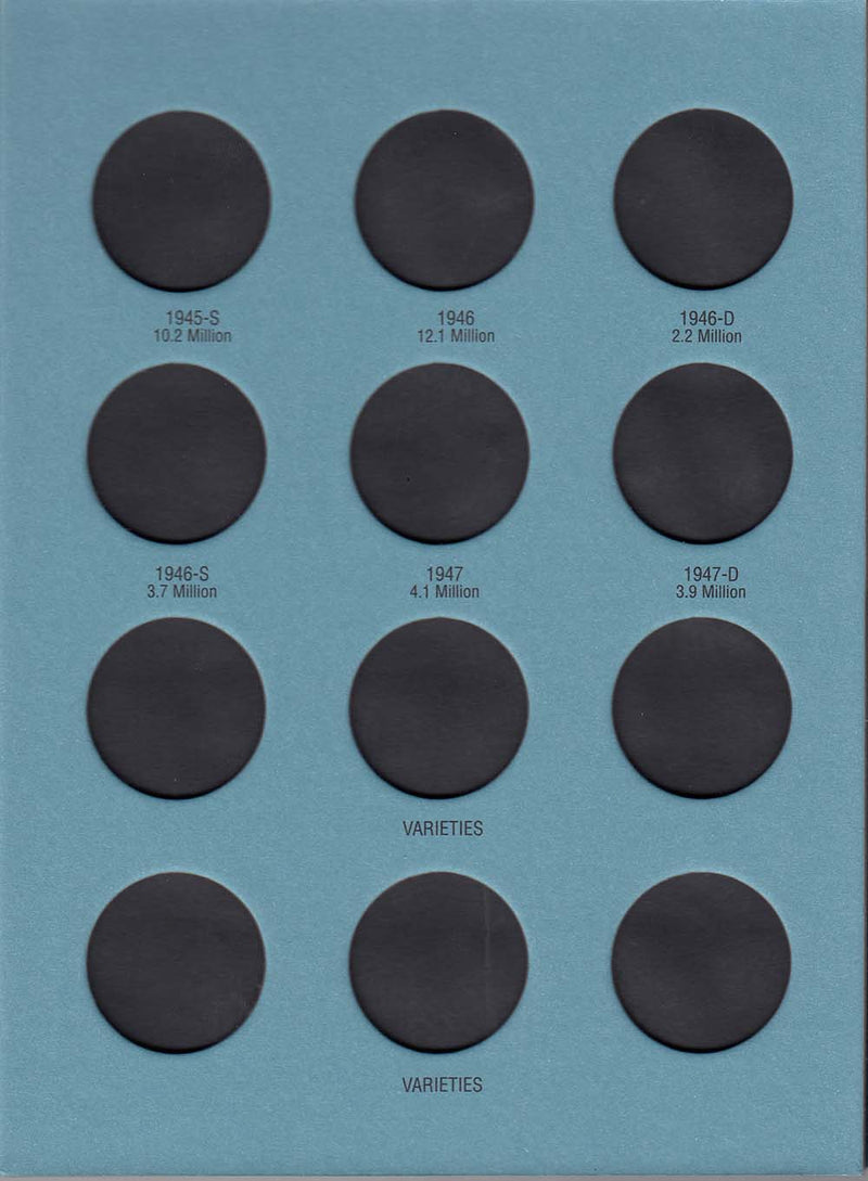 Whitman Folder: Walking Liberty Half Dollars #2- 1937-1947 #9027