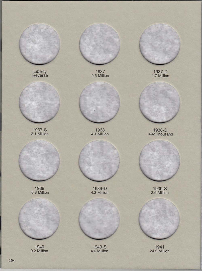 Harris Folder: Walking Liberty Half Dollars #2 1937-1947 #2694