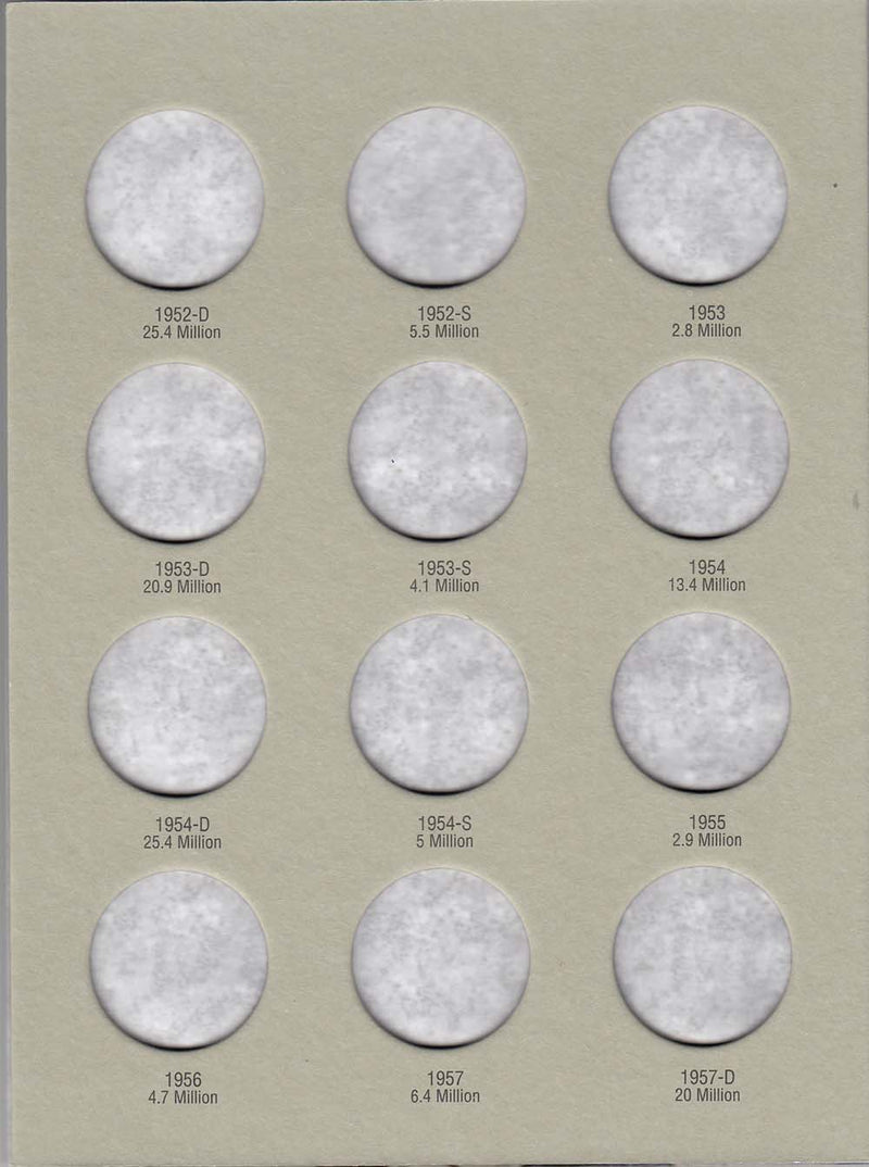 Harris Folder: Franklin Half Dollars 1948-1963