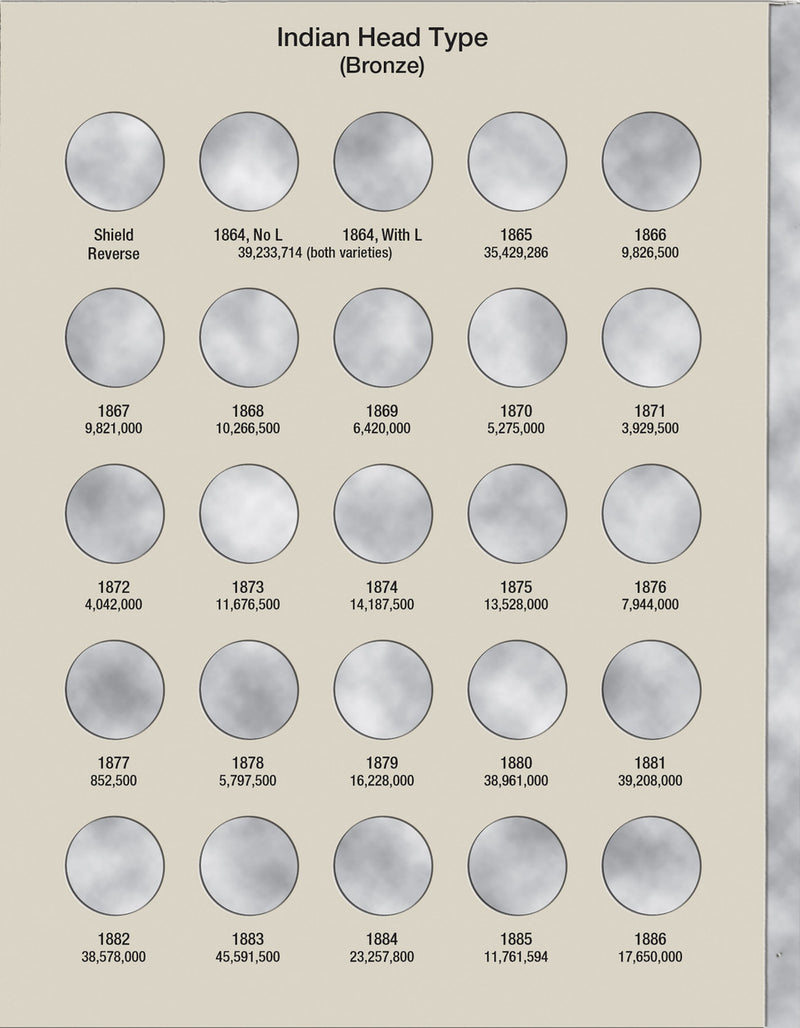 Harris Folder: Indian Head Cents 1857-1909