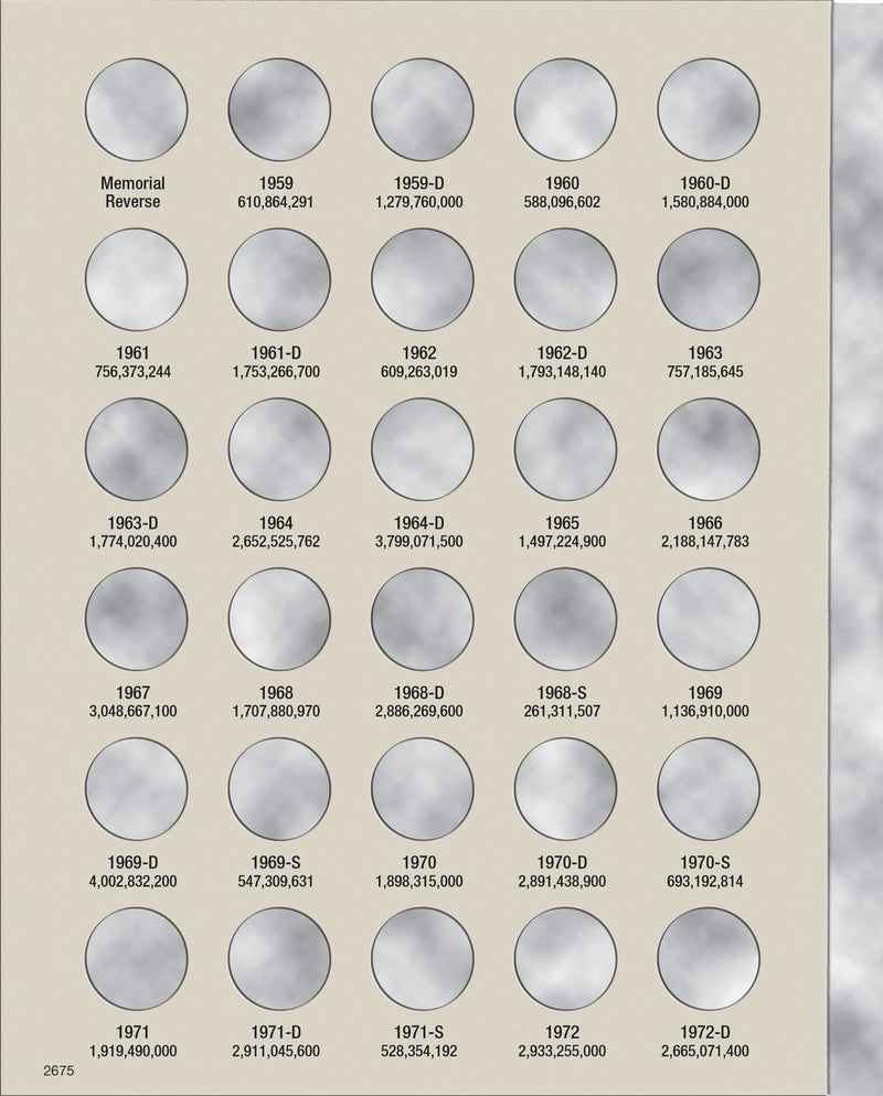 Harris Folder: Lincoln Memorial Cents #1 1959-1998 #2675