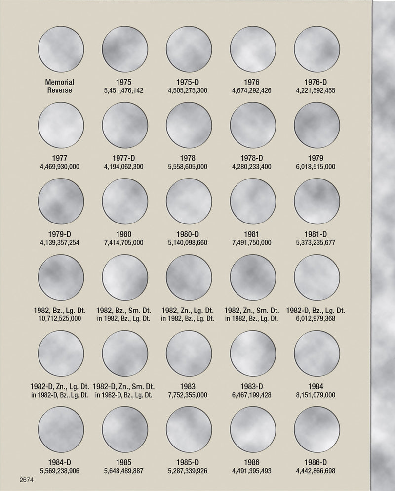 Harris Folder: Lincoln Cents #3 1975- 2013 #2674