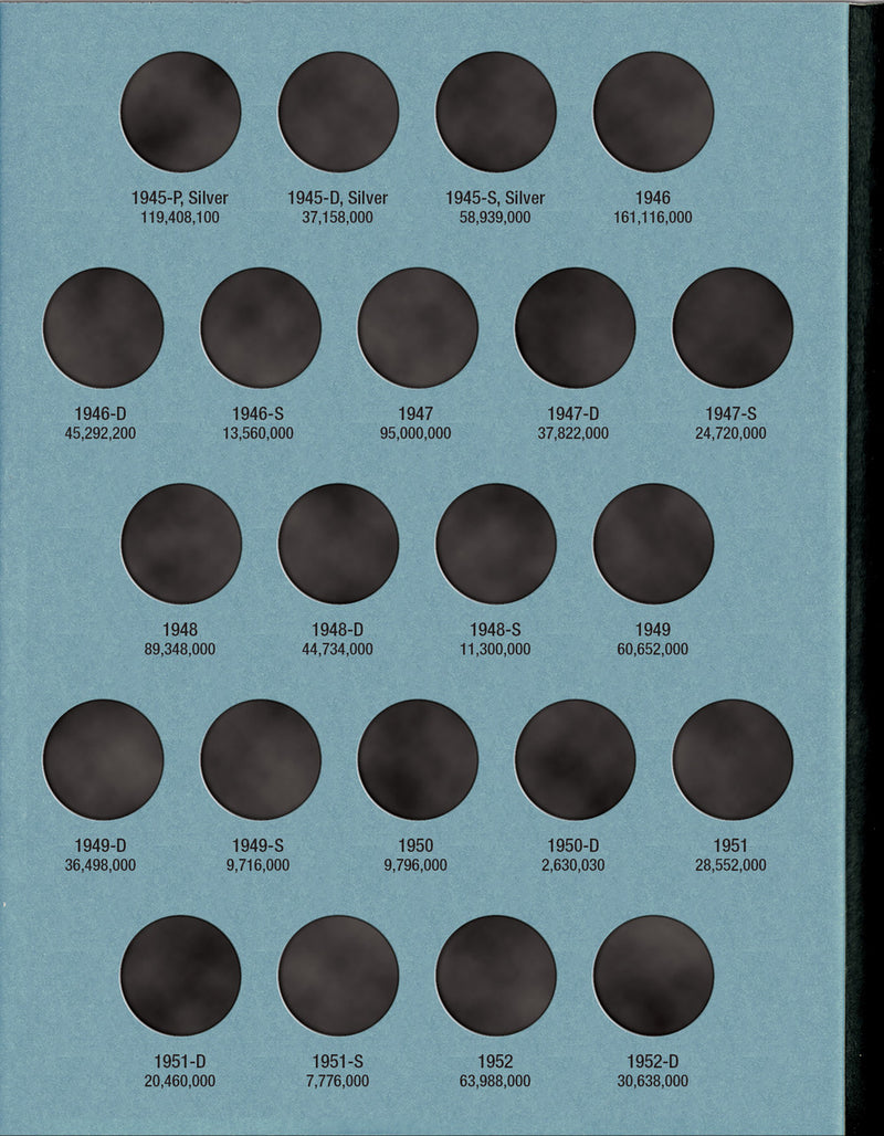 Whitman Folder: Jefferson Nickels #1: 1938-1961 #9009