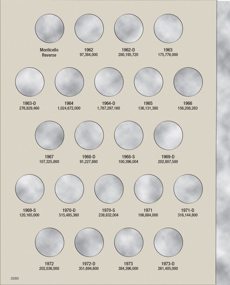 Harris Folder: Jefferson Nickels #2 1962-1995 #2680