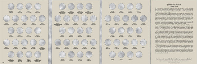 Harris Folder: Jefferson Nickels #3 1996-2025 #2681