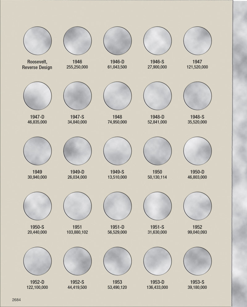 Harris Folder: Roosevelt Dimes #1 1946-1964 #2684