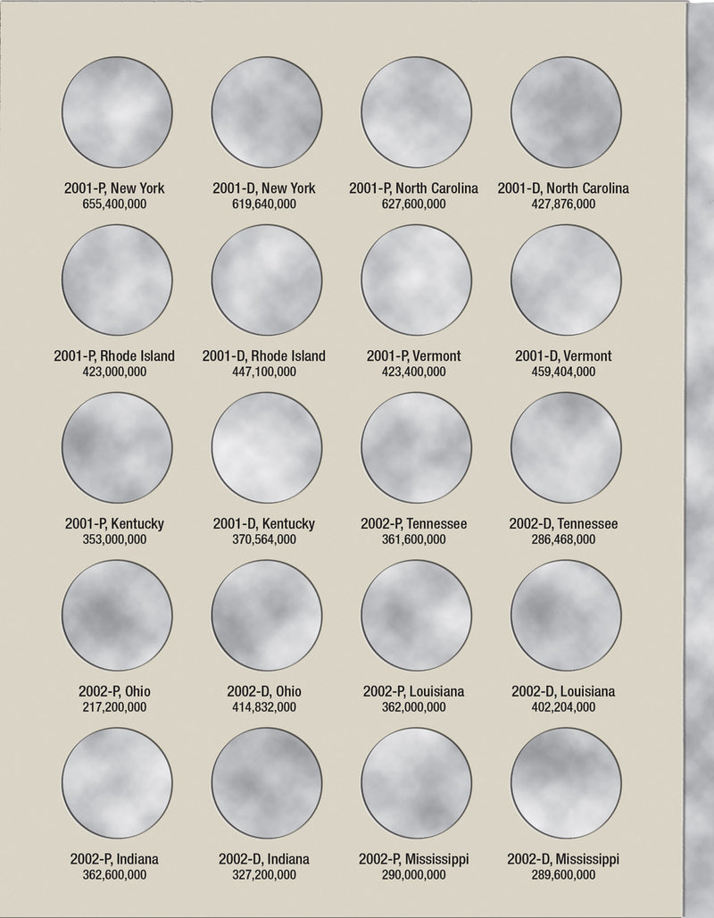 Harris Folder: State Quarters (50 openings) 1999-2003