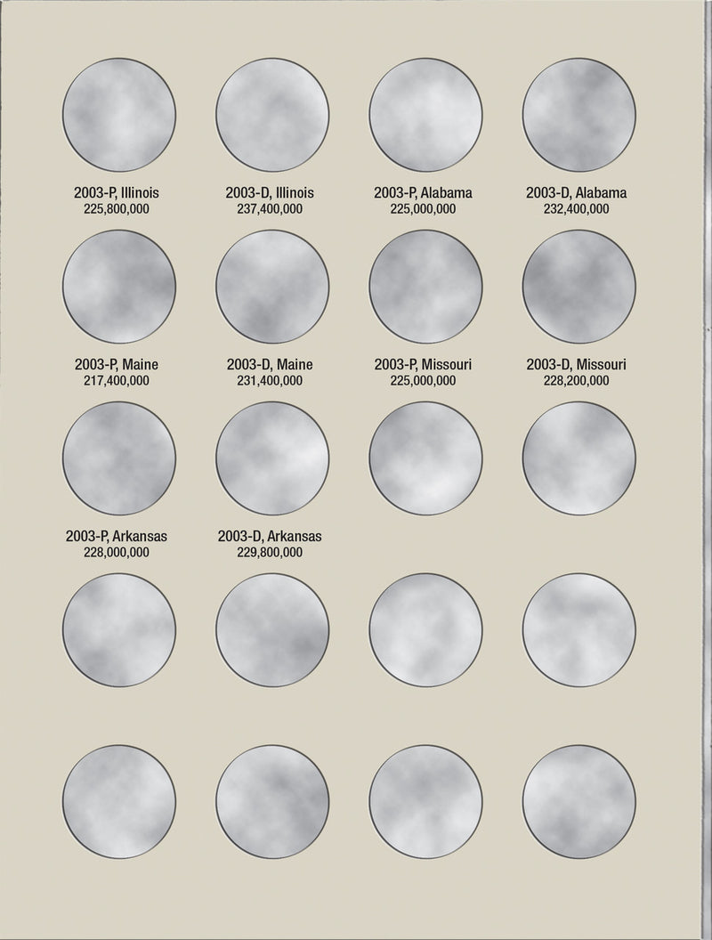 Harris Folder: State Quarters (50 openings) 1999-2003