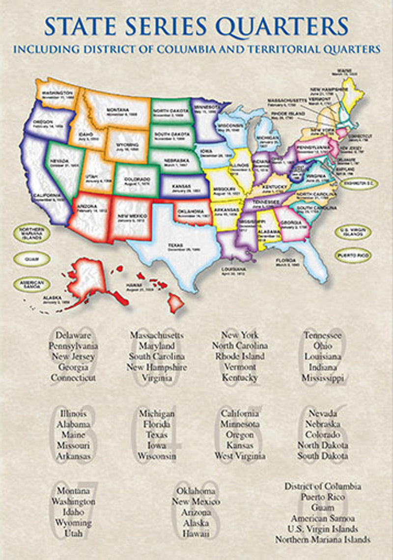 Harris Folder: State Quarters (120 openings) 1999-2009