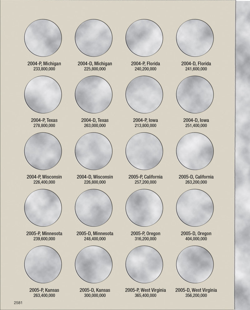 Harris Folder: State Quarters (50 openings) 2004-2008