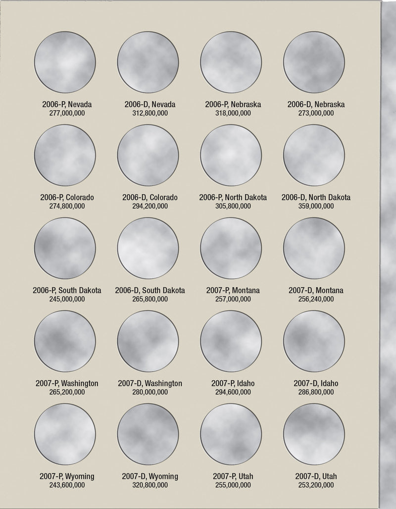 Harris Folder: State Quarters (50 openings) 2004-2008