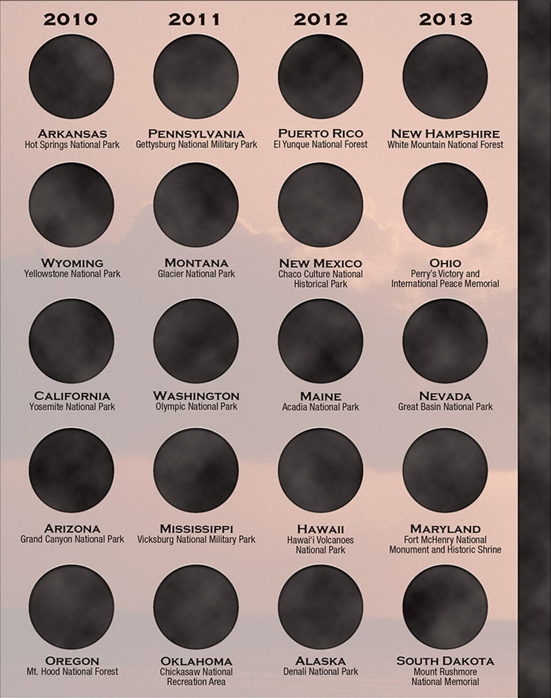 Whitman Folder: National Parks 4 Color 2010-2021