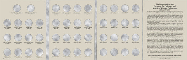 Harris Folder: Crossing the Delaware and American Women Quarters Collection -