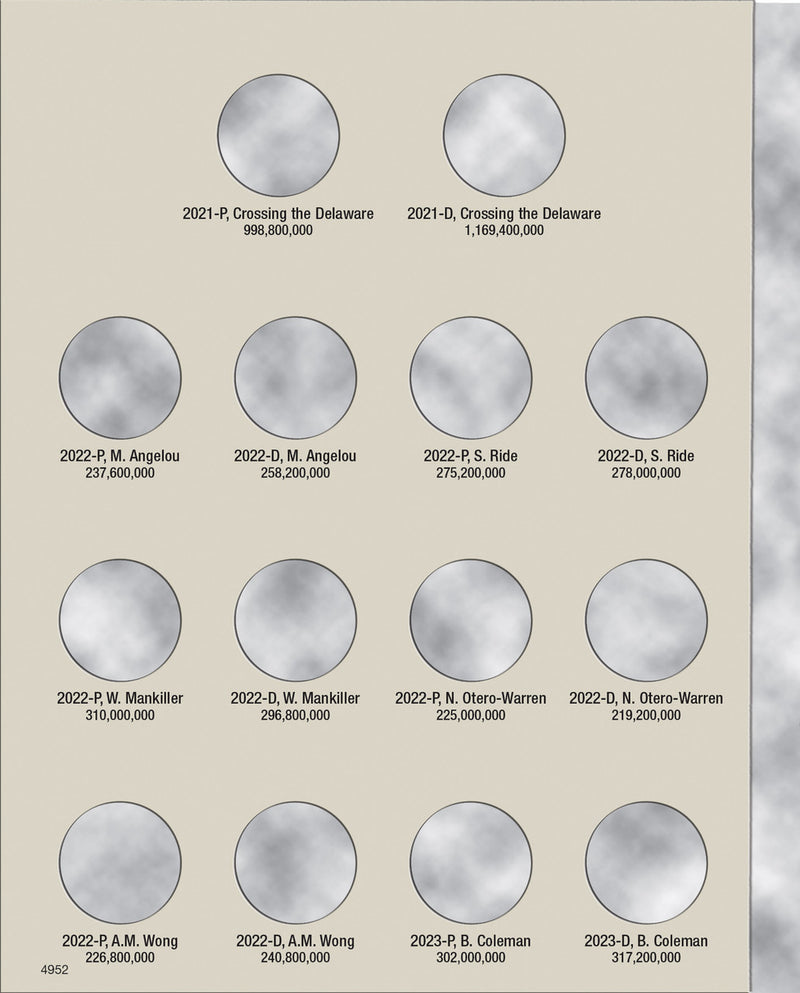 Harris Folder: Crossing the Delaware and American Women Quarters Collection -