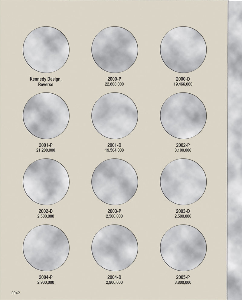 Harris Folder: Kennedy Half Dollars #3 2000-2016 #2942