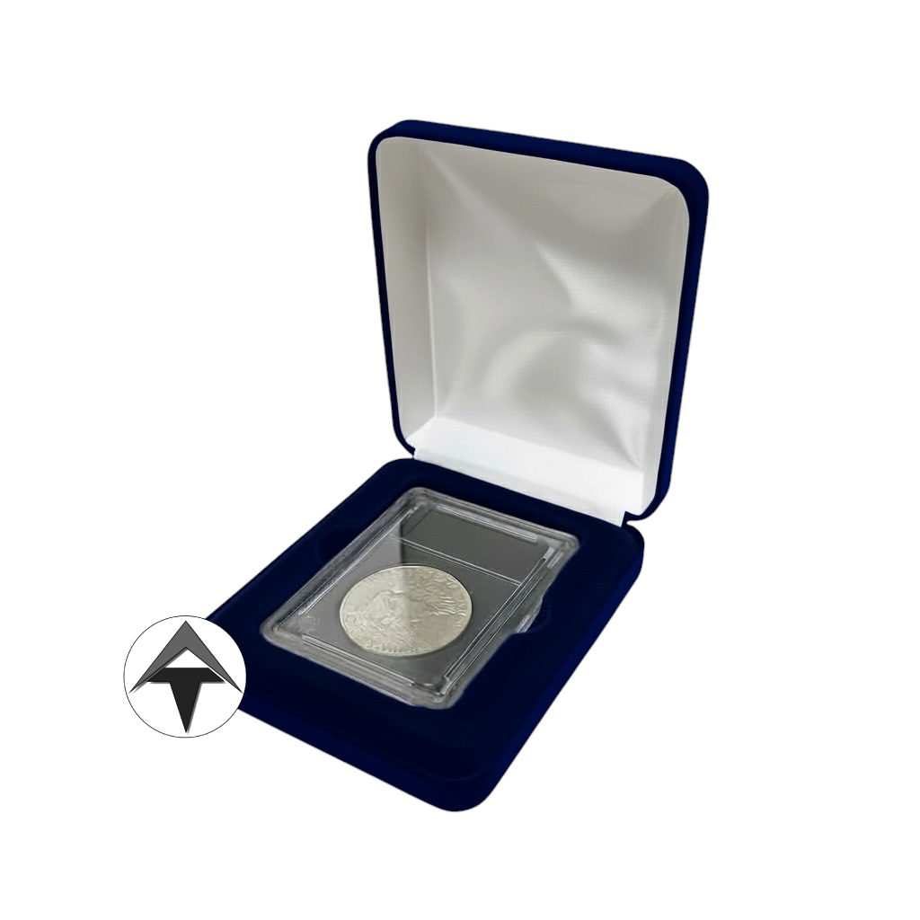 Single Device Slab Box Single Slab Box - Blue Leatherette