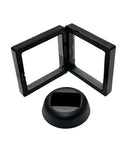 3D Black Floating Diagonal  Frame Display Case With Stand  -  SMALL