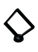 3D Black Floating Diagonal  Frame Display Case With Stand  -  LARGE