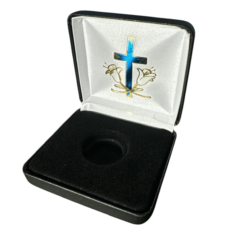 LSB1 Black Leatherette Display Box - Blue Cross