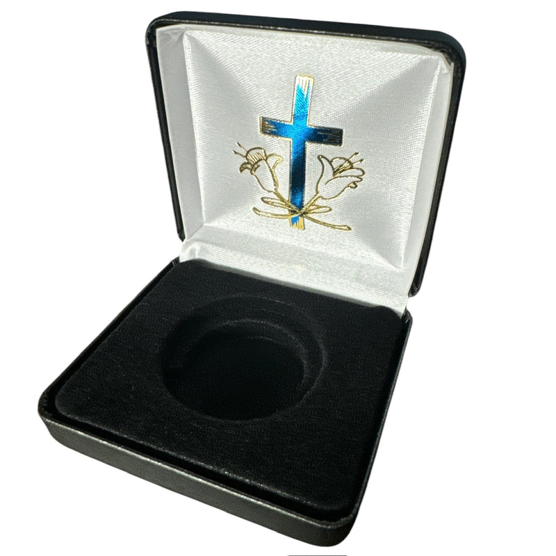 LSB1 Black Leatherette Display Box - Blue Cross