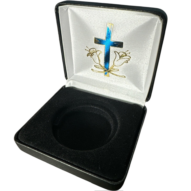 LSB1 Black Leatherette Display Box - Blue Cross