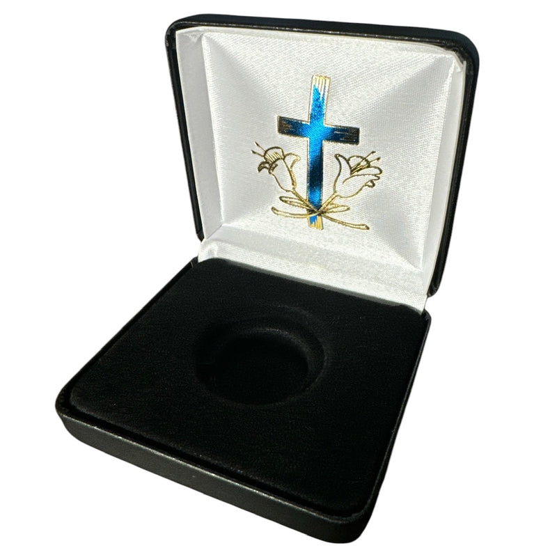 LSB1 Black Leatherette Display Box - Blue Cross