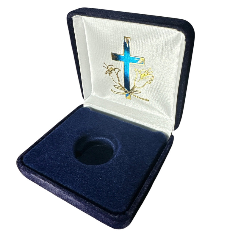 VSB1 Black Leatherette Display Box - Blue Cross