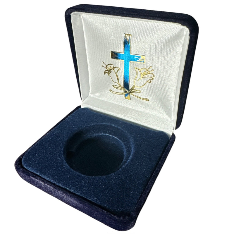 VSB1 Black Leatherette Display Box - Blue Cross