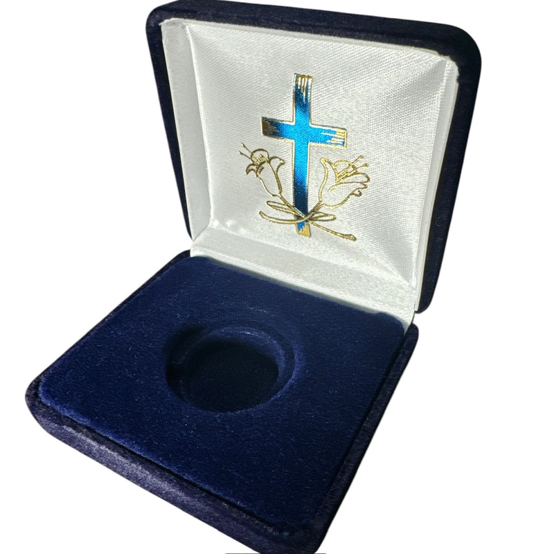 VSB1 Black Leatherette Display Box - Blue Cross