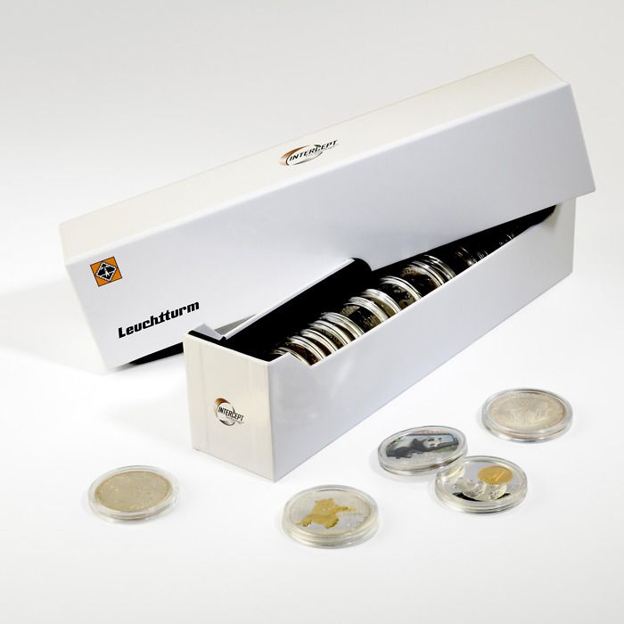 LH Intercept Coin Box for 25 round capsules Model H -