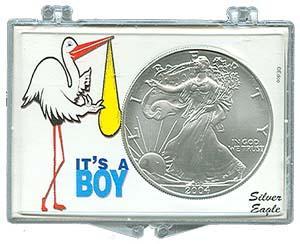 Marcus Snap Lock Silver Eagle: It's A Boy