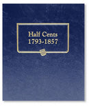 Whitman Albums: Half Cents - 1793-1857