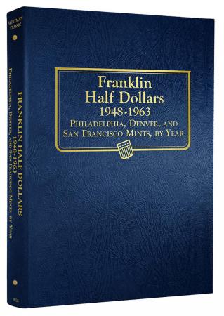 Whitman Albums: Franklin Half Dollars- 1948-1963