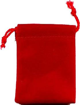 Red Velour Gift Bags 3x4