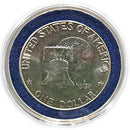 Model I Air Tite Coin Holders with Blue Ring 40mm